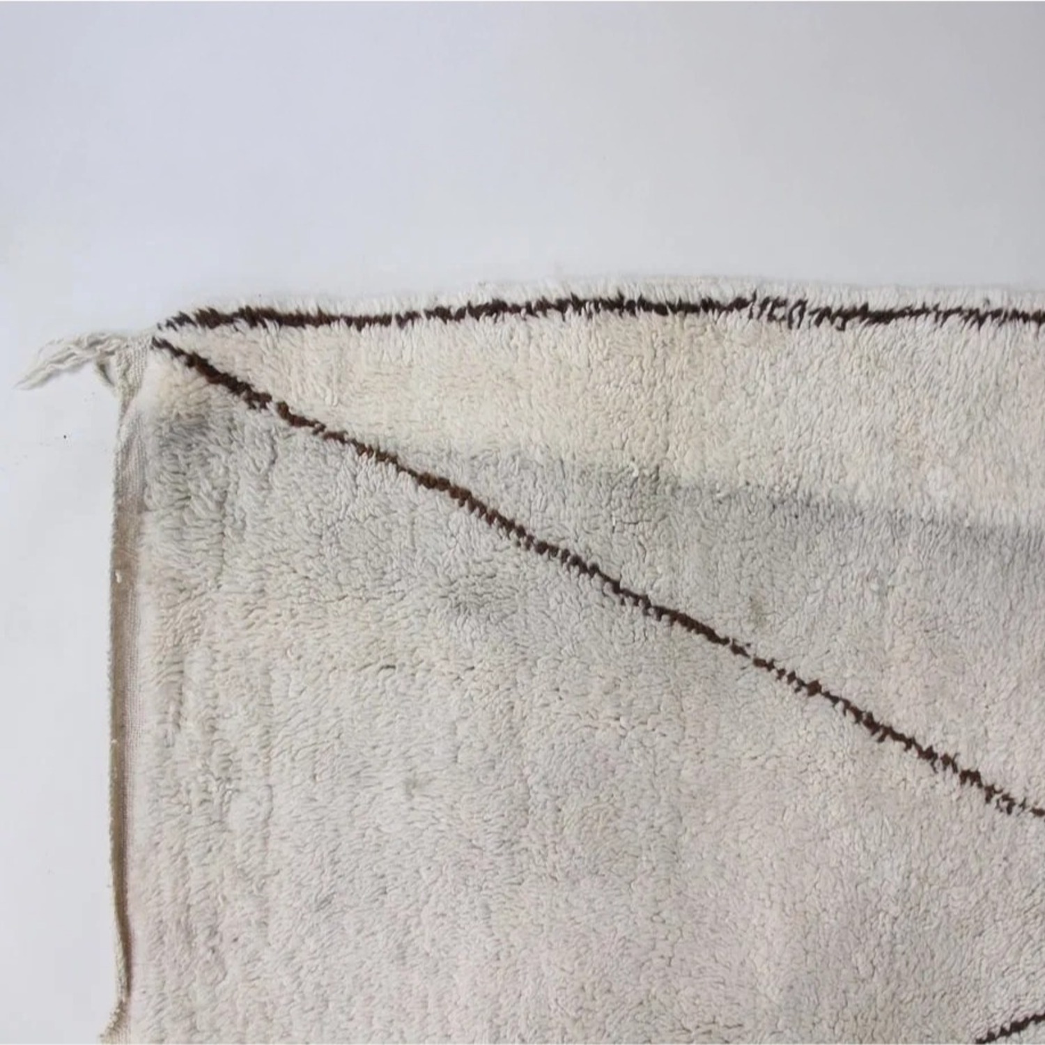 Moroccan Shag Rug with Diamond Pattern - image-4