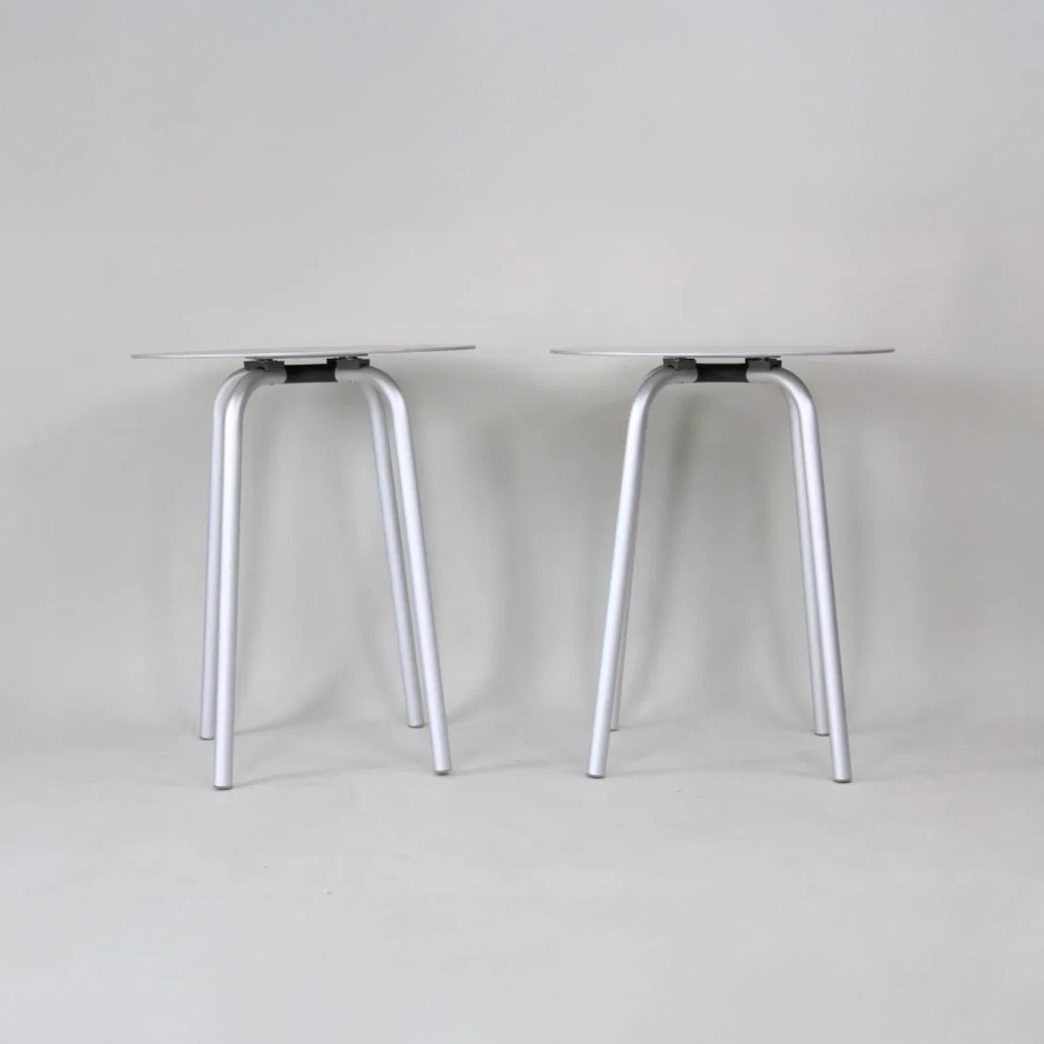 Pair of Emeco Parrish Aluminum Cafe Tables - image-2