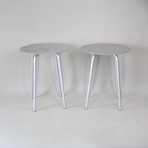 Used Pair of Emeco Parrish Aluminum Cafe Tables for sale on AptDeco
