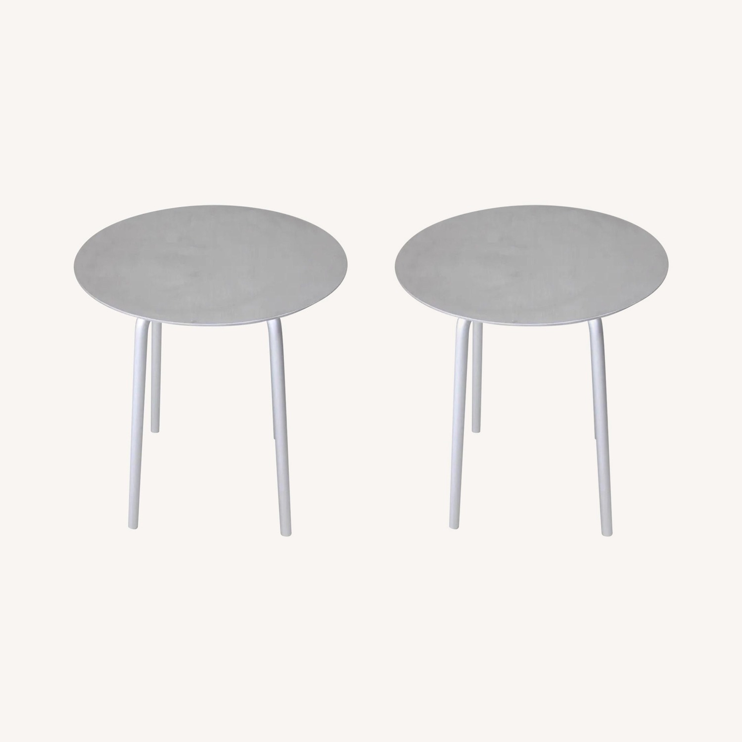Pair of Emeco Parrish Aluminum Cafe Tables - image-0
