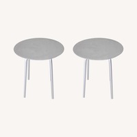 Pair of Emeco Parrish Aluminum Cafe Tables