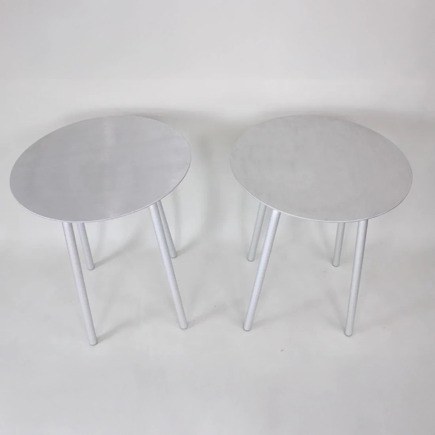 Pair of Emeco Parrish Aluminum Cafe Tables - image-4