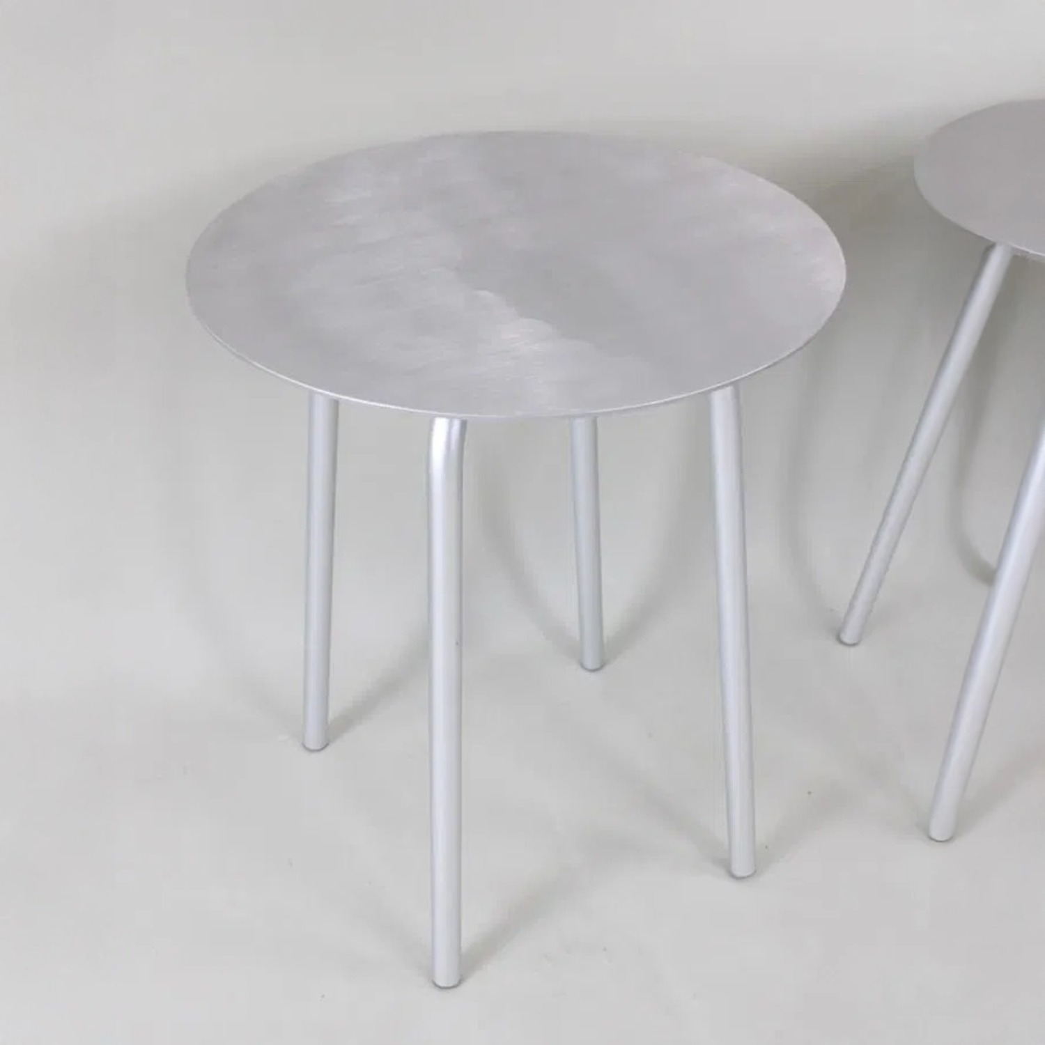Pair of Emeco Parrish Aluminum Cafe Tables - image-3