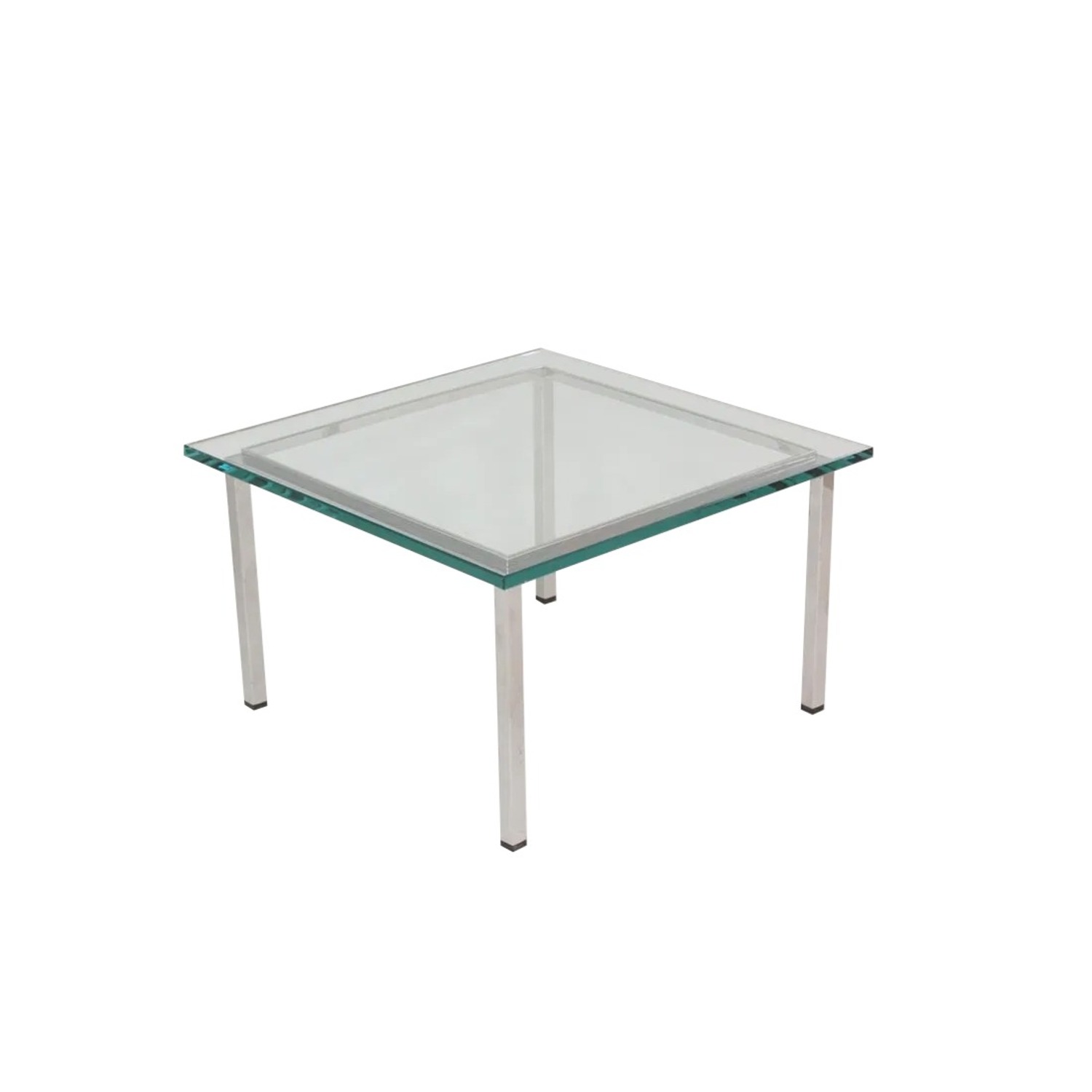 Chrome & Cantilevered Glass Side Table - image-3