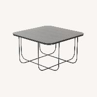 Black Wood Topped "Cage" Coffee Table by Menu