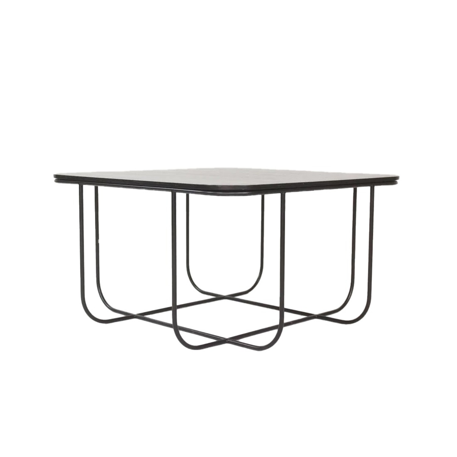 Black Wood Topped "Cage" Coffee Table by Menu - image-1