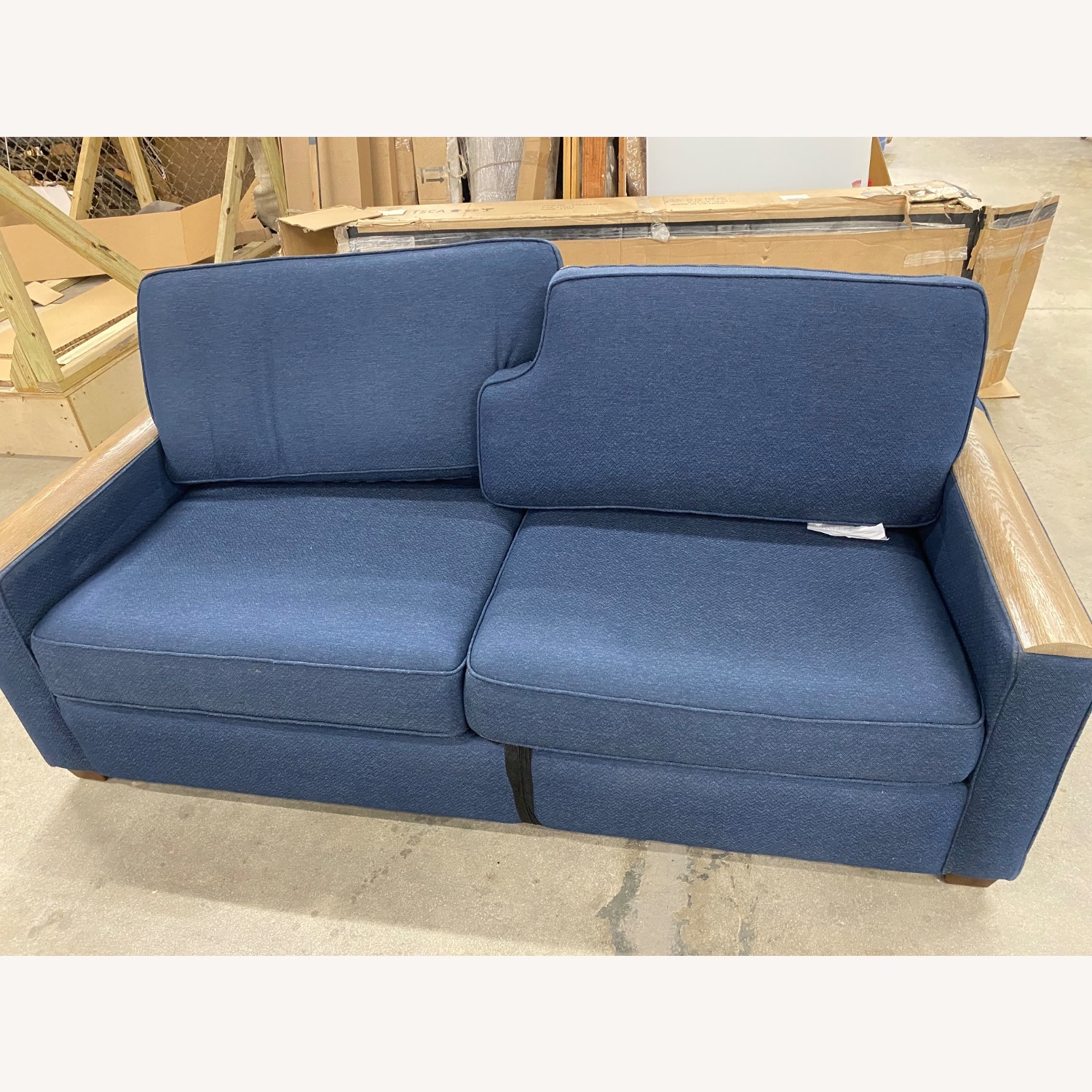 Blue/ Jean Blue Sofa Bed - image-1