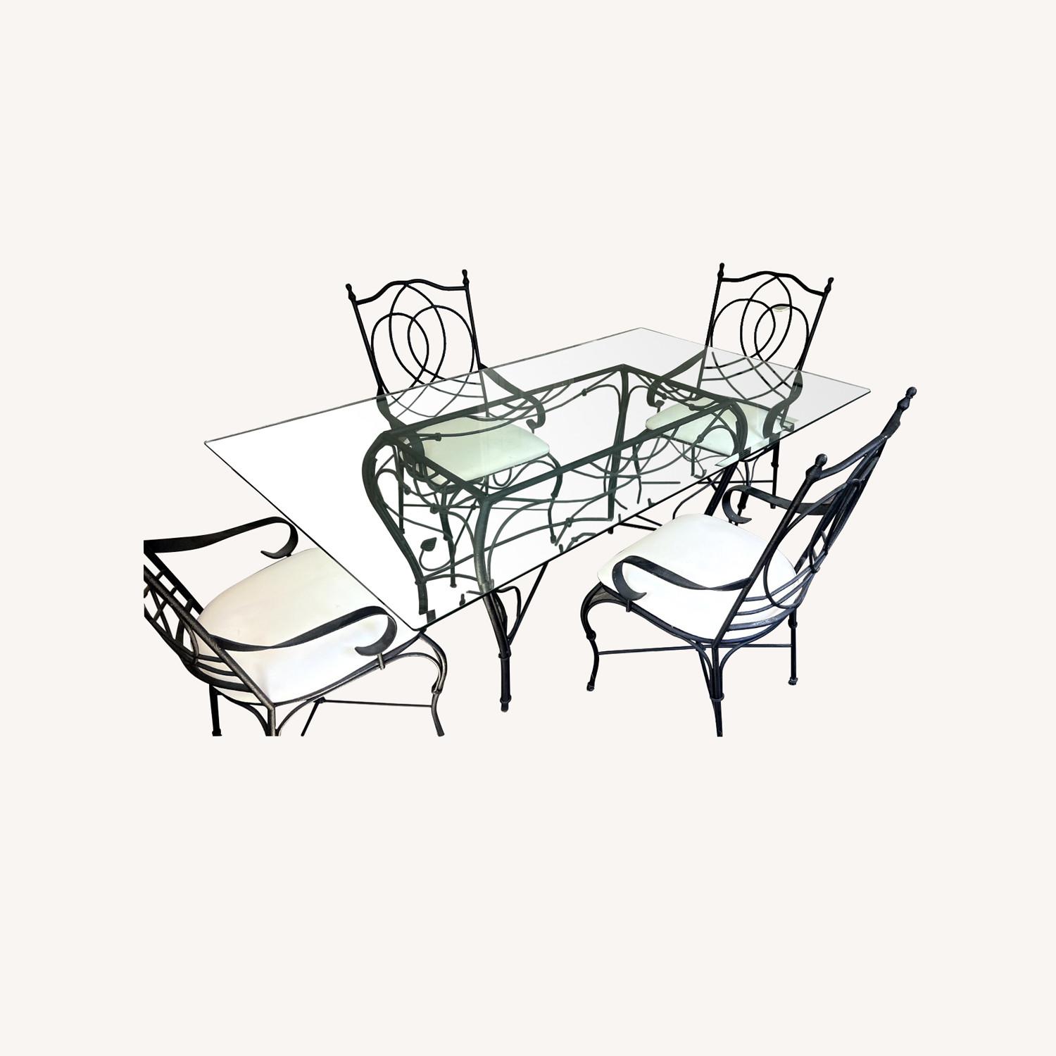 5 Piece Dining Set - 72 x 42 in. Glass Top Table - image-0