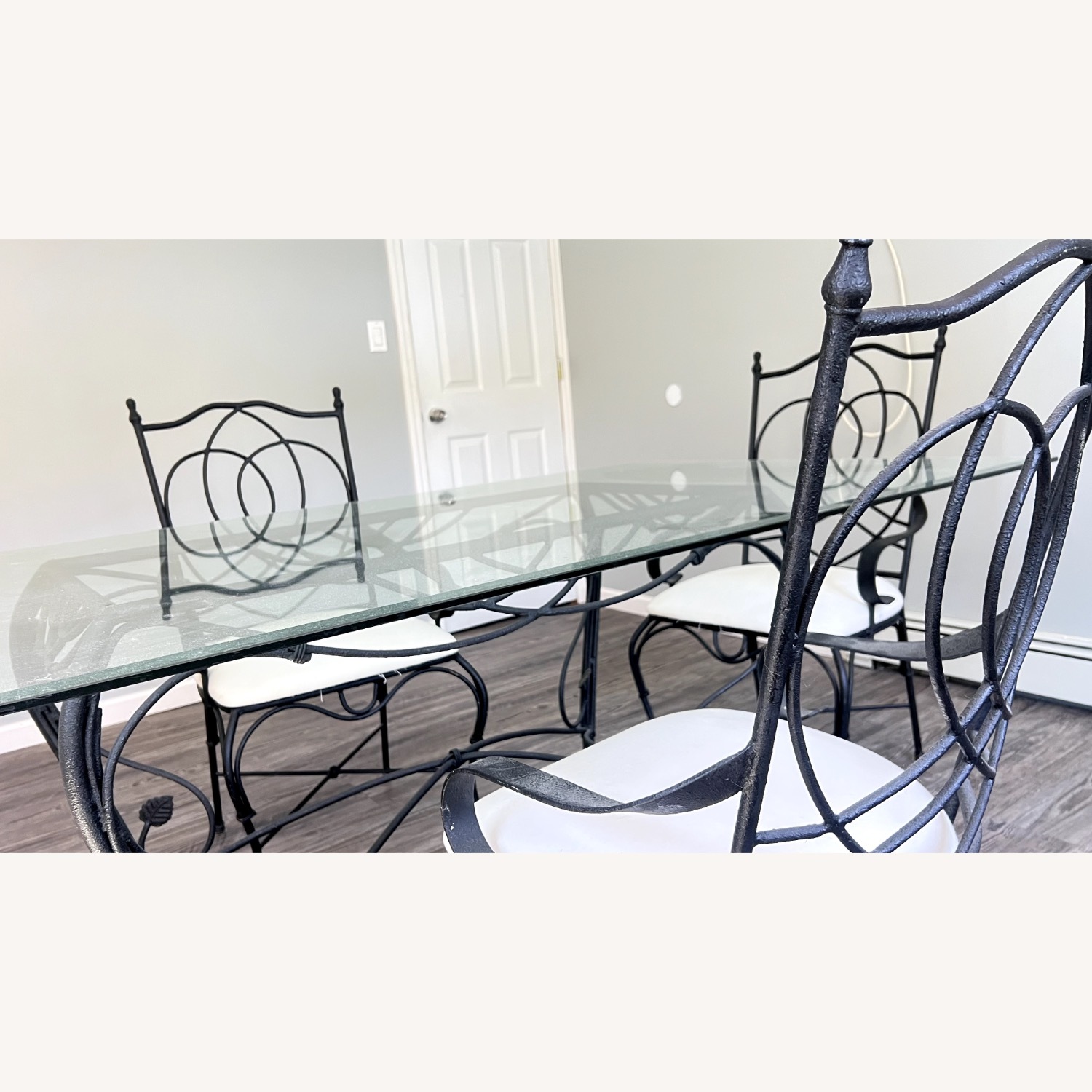 5 Piece Dining Set - 72 x 42 in. Glass Top Table - image-2