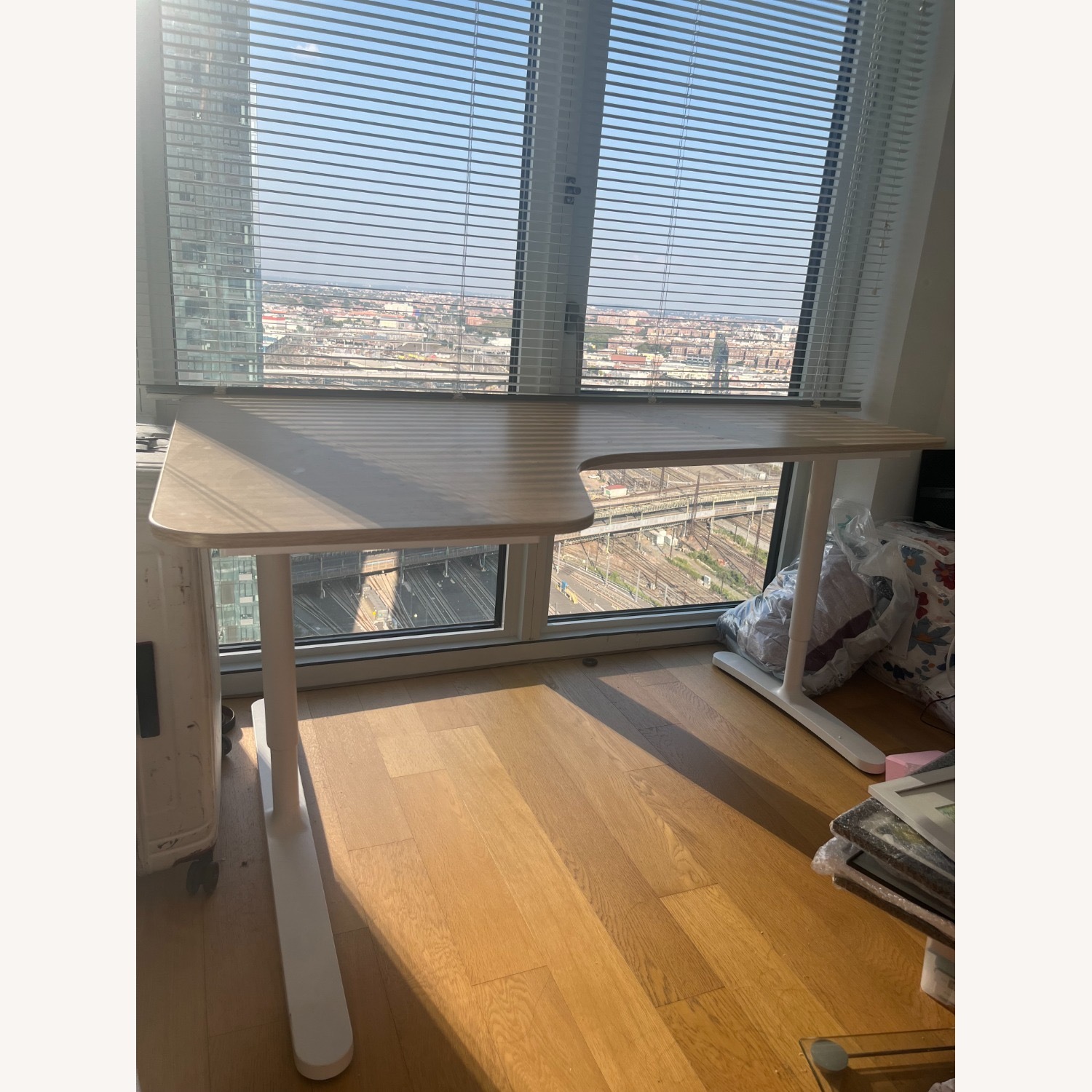 IKEA Bekant White L-Shape Desk - image-1