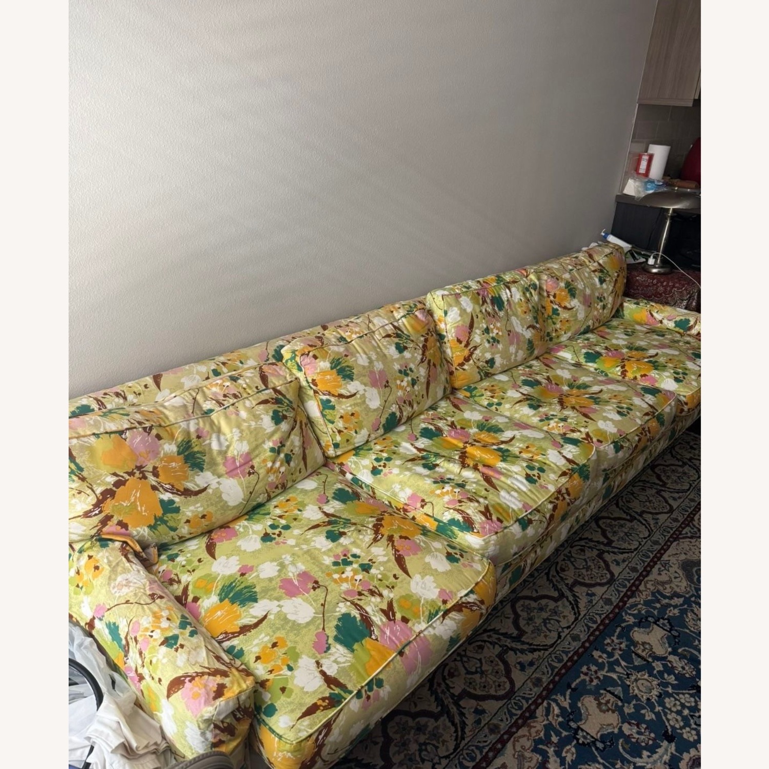Yellow Floral Couch  - image-3