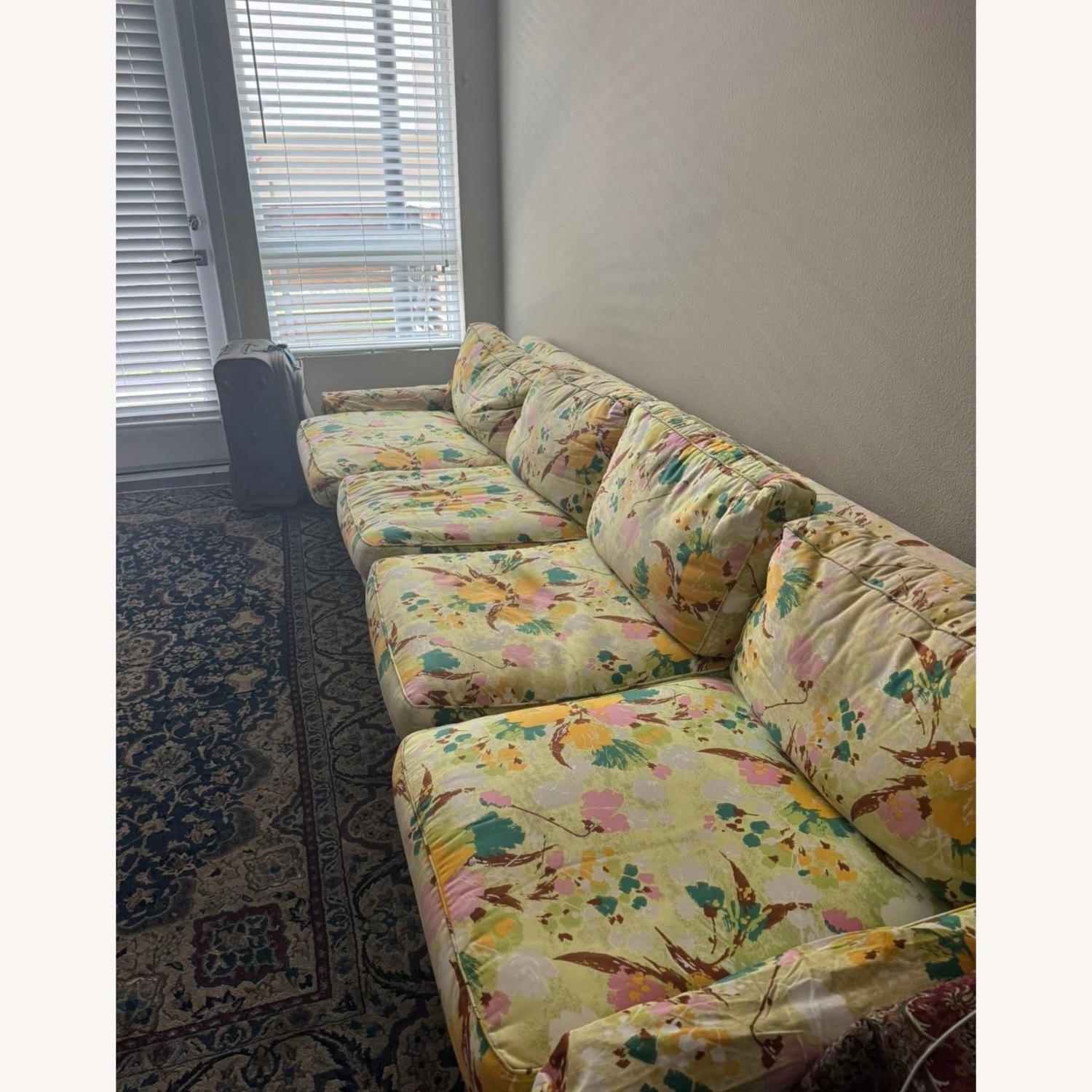 Yellow Floral Couch  - image-2