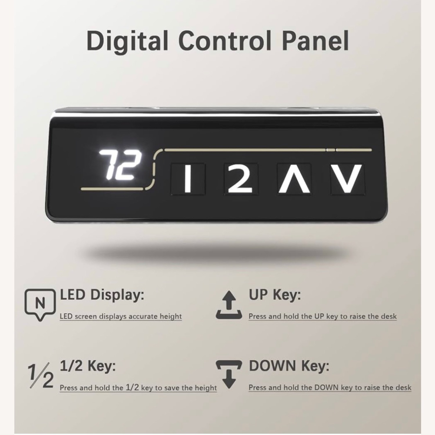 Electric Height Adjustable Standing Desk - image-3