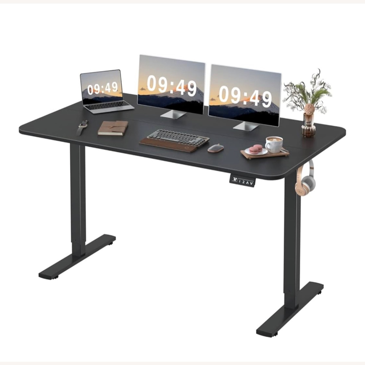 Electric Height Adjustable Standing Desk - image-1