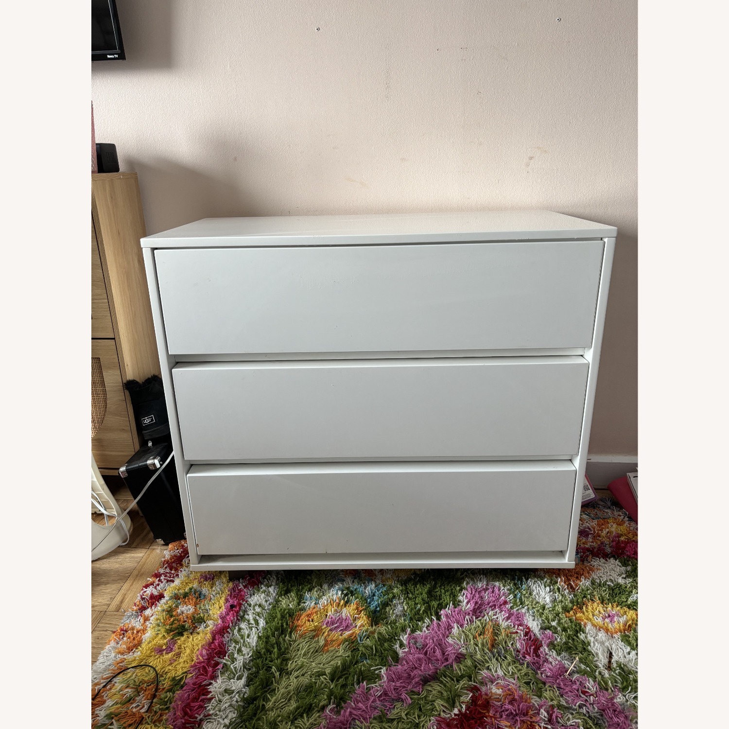 CB2 Gallery White Lacquer 3 Drawer Dresser - image-1