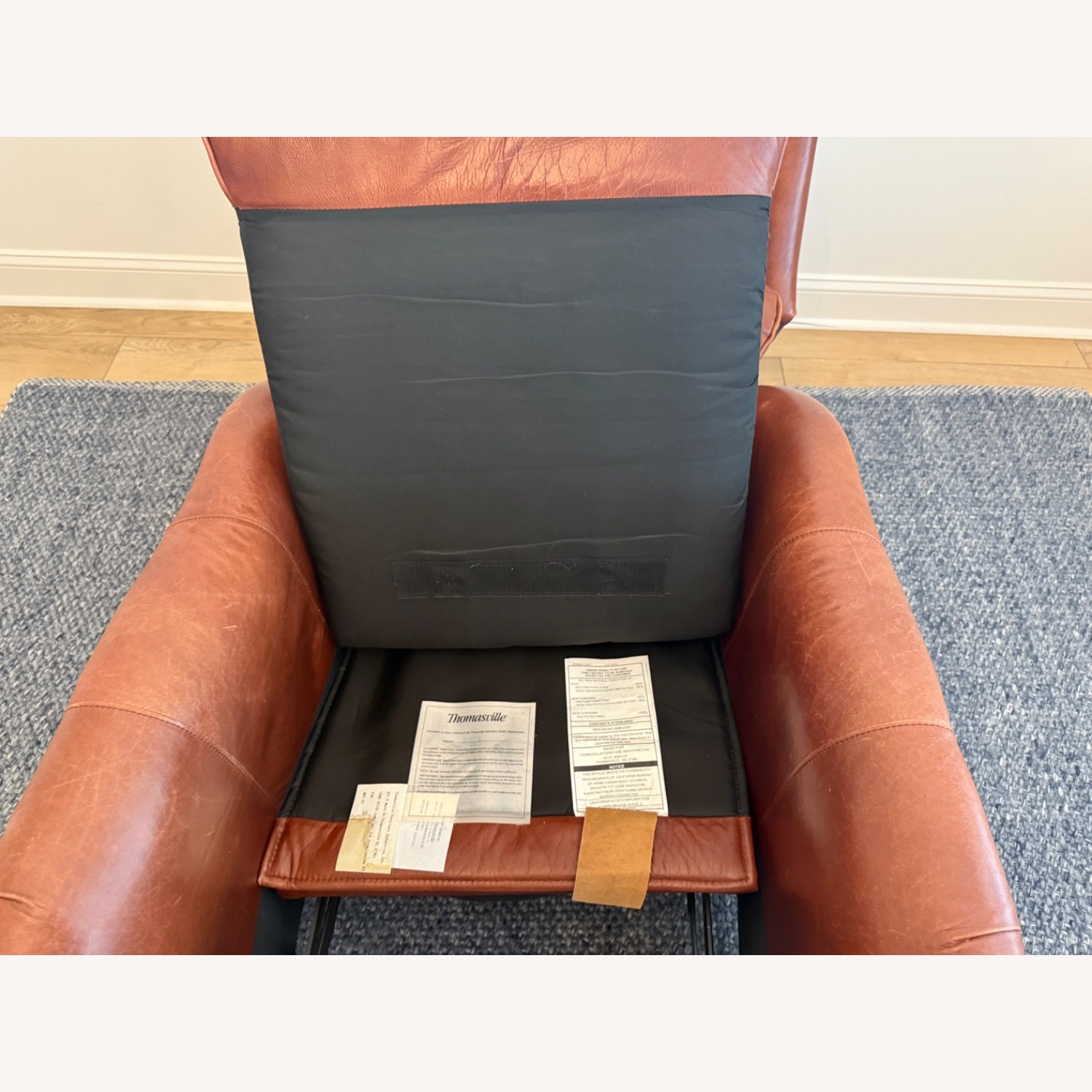 Thomasville Classic Pushback Leather Recliner - image-10