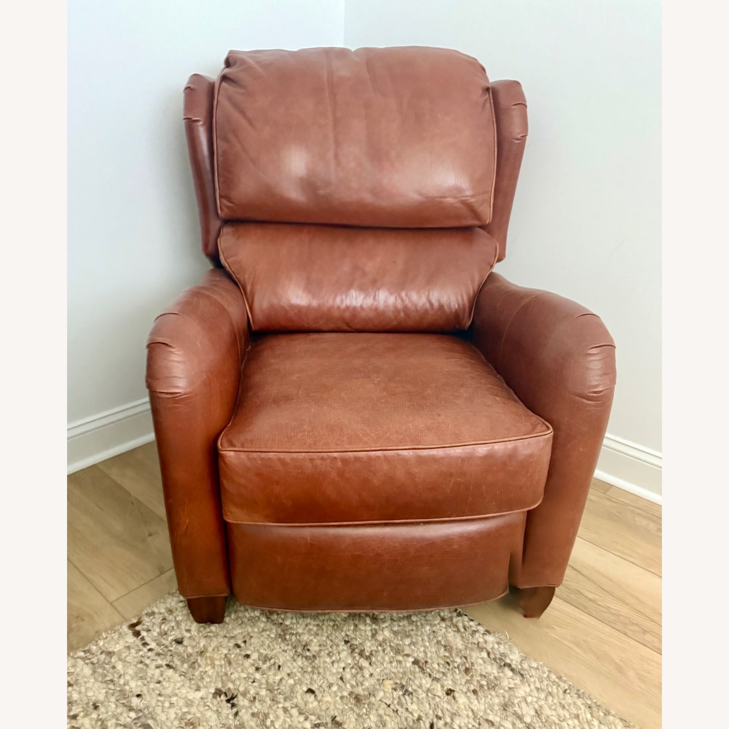 Thomasville Classic Pushback Leather Recliner - image-4