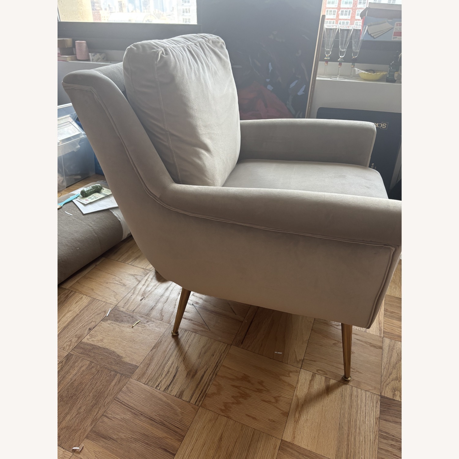 Target Soft Velvet Armchair - image-3