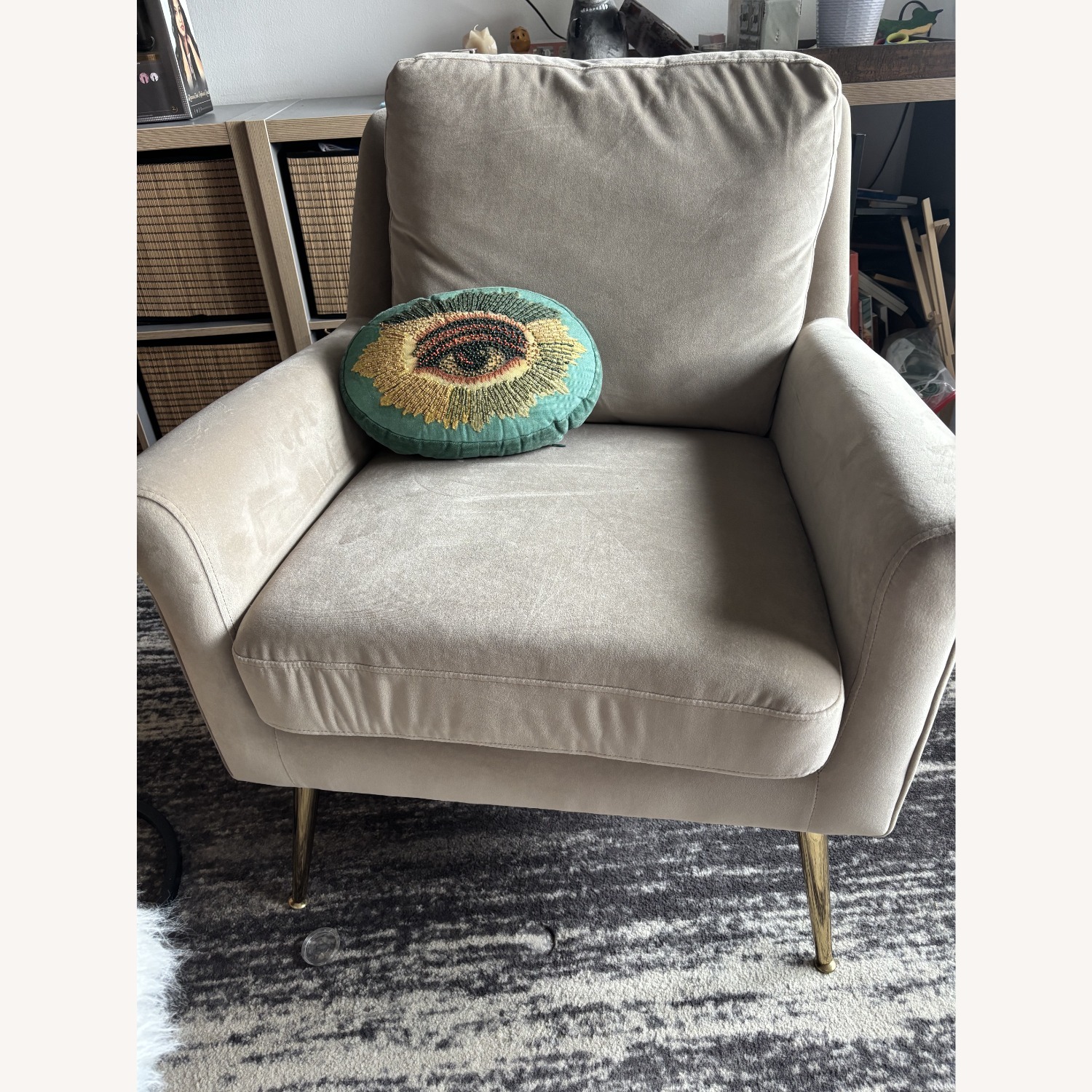 Target Soft Velvet Armchair - image-1