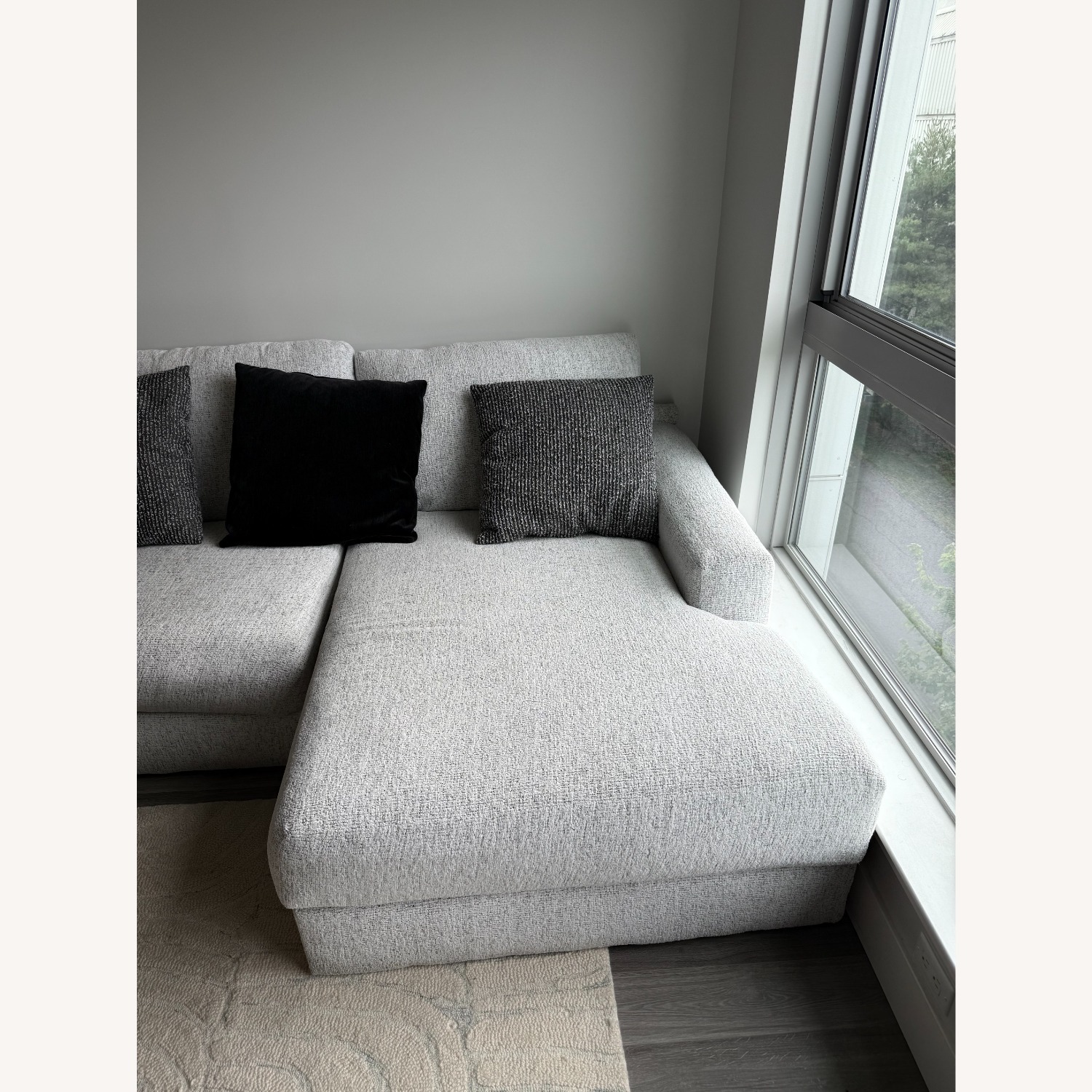 Mason White 123'' 2 Piece Sectional - image-4