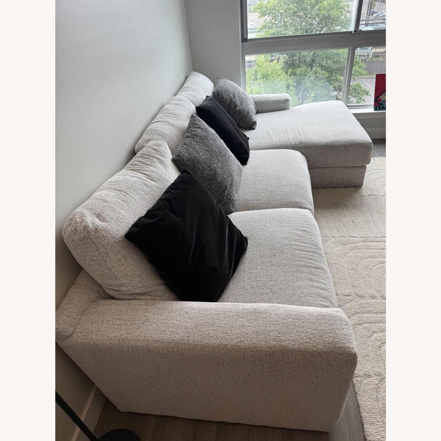 Mason White 123'' 2 Piece Sectional - image-2