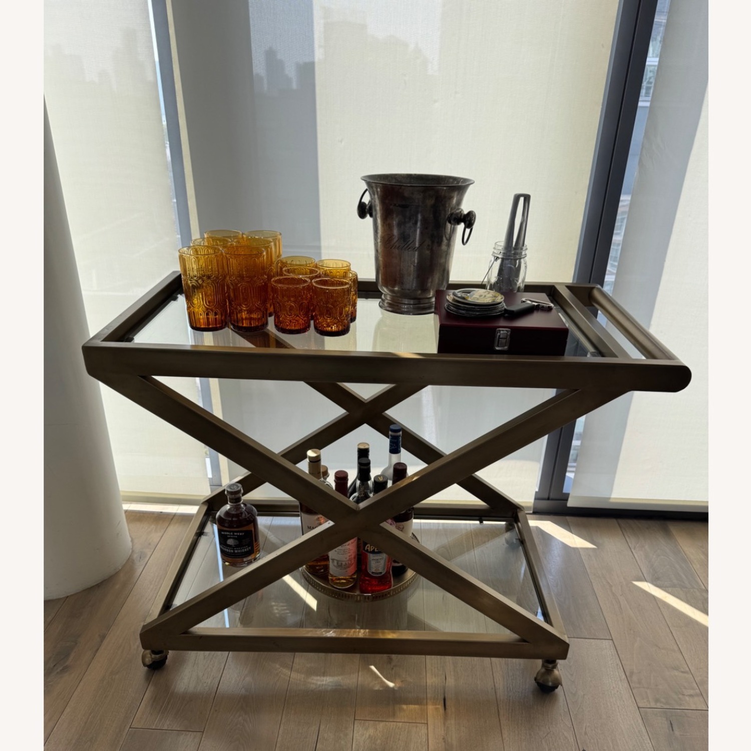 Restoration Hardware 1950s Milo Bar Cart - image-3