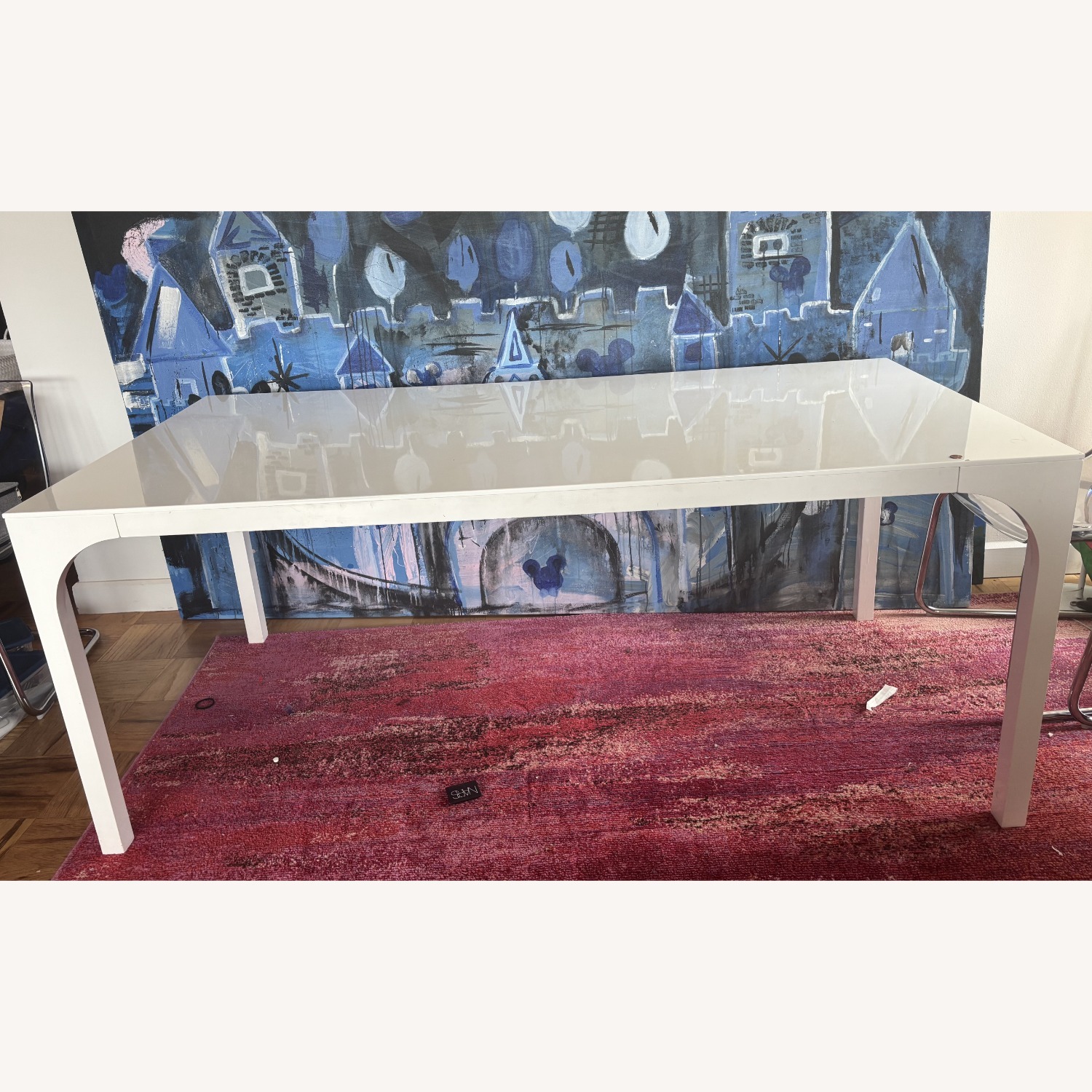 CB2 Aqua Virgo 72" Rectangular White Dining Table - image-3