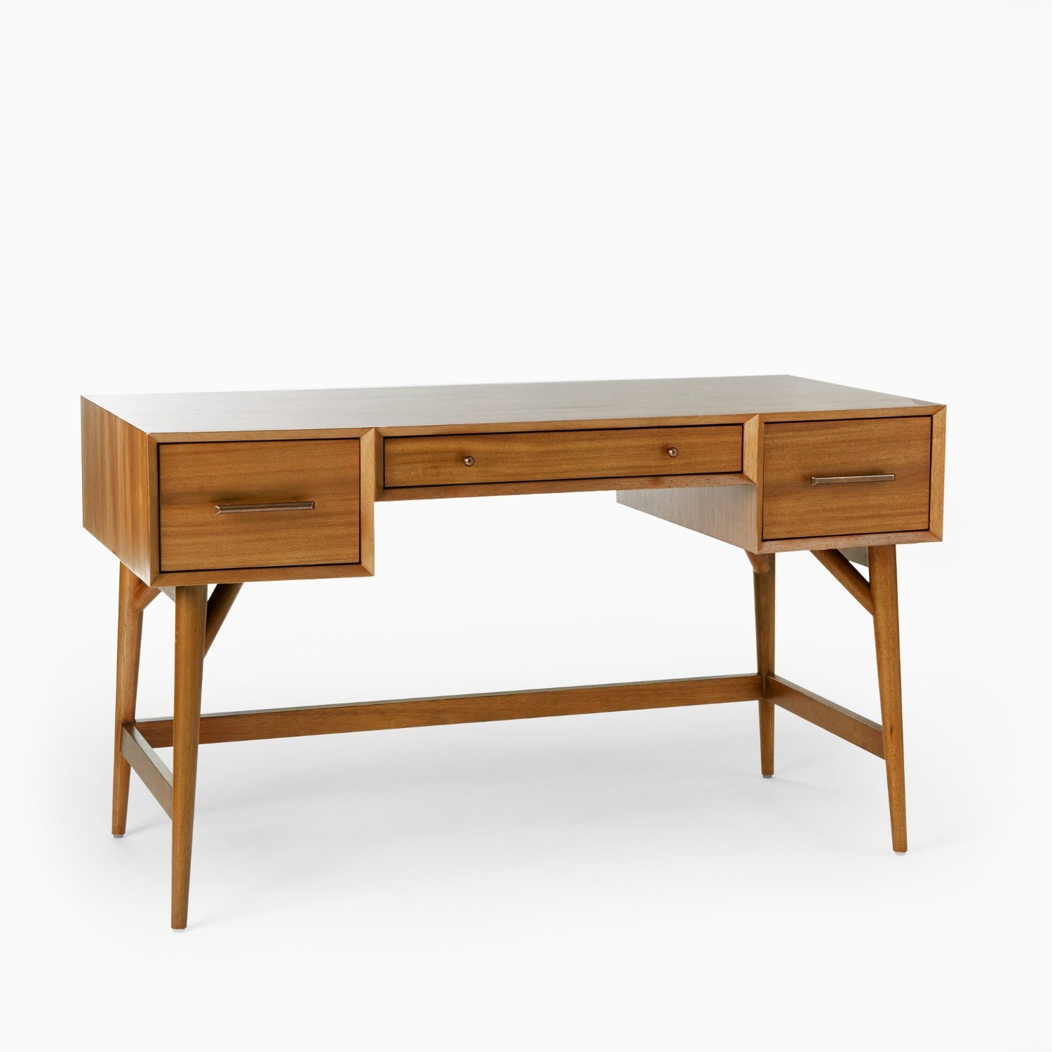 West Elm Mid-Century Modern 52" Desk, Acorn - image-1