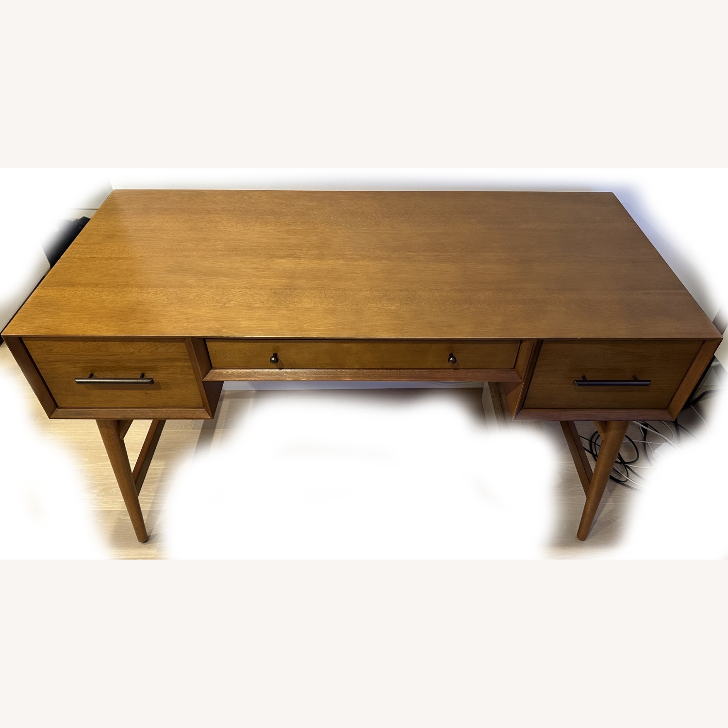 West Elm Mid-Century Modern 52" Desk, Acorn - image-3