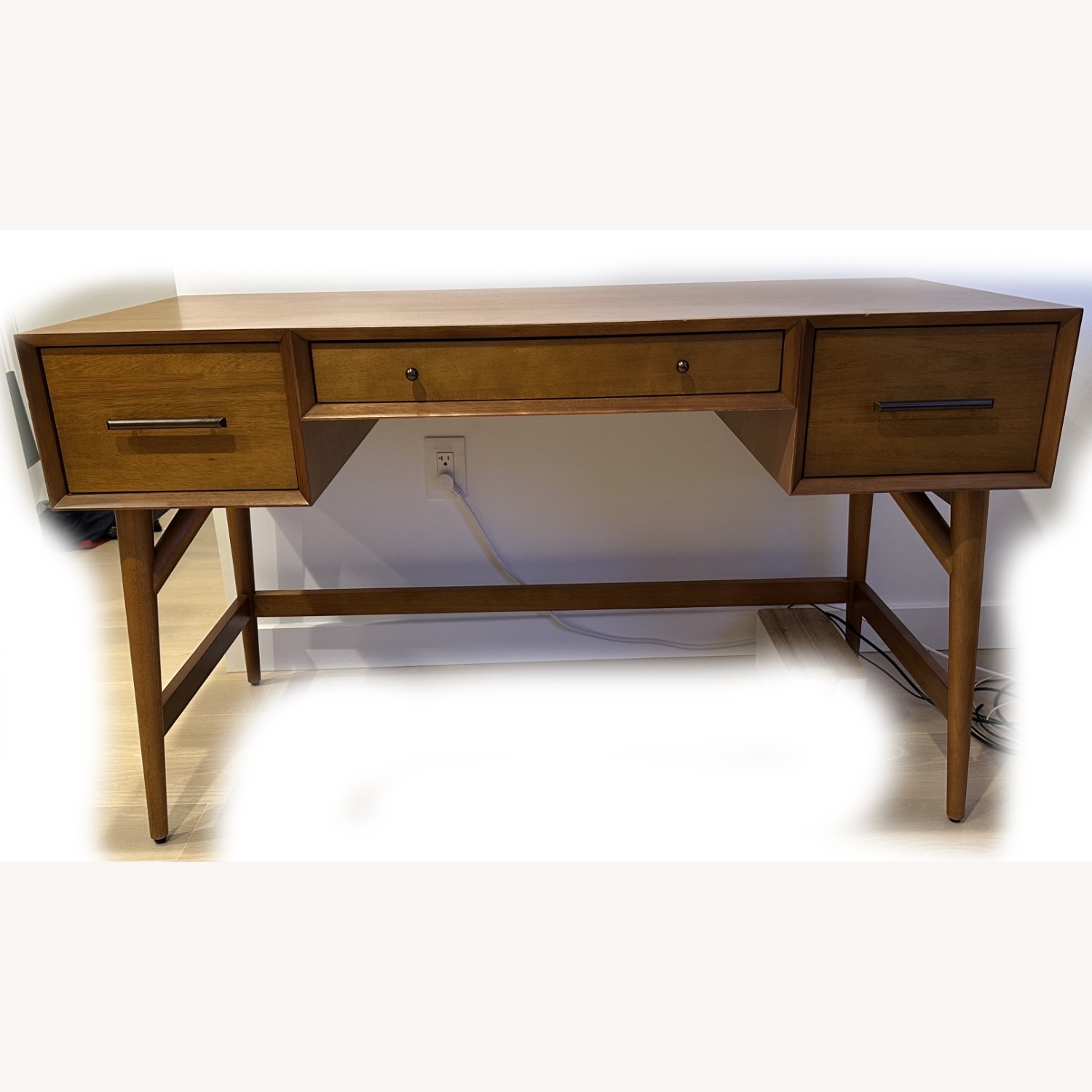 West Elm Mid-Century Modern 52" Desk, Acorn - image-5