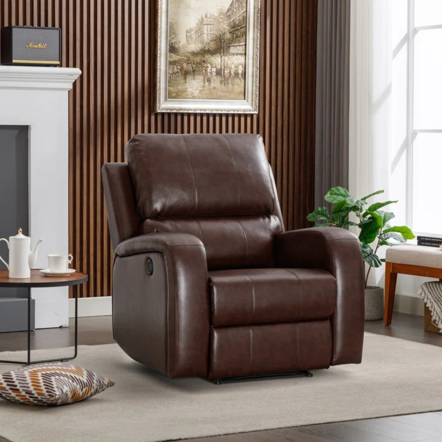Berno Vegan Leather Power Recliner - image-5