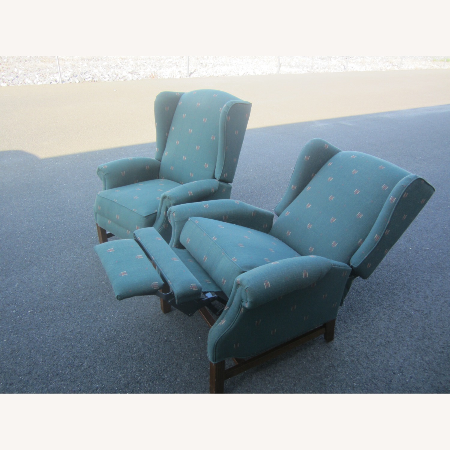 Pair Wing Black La-Z-Boy Recliner - image-4