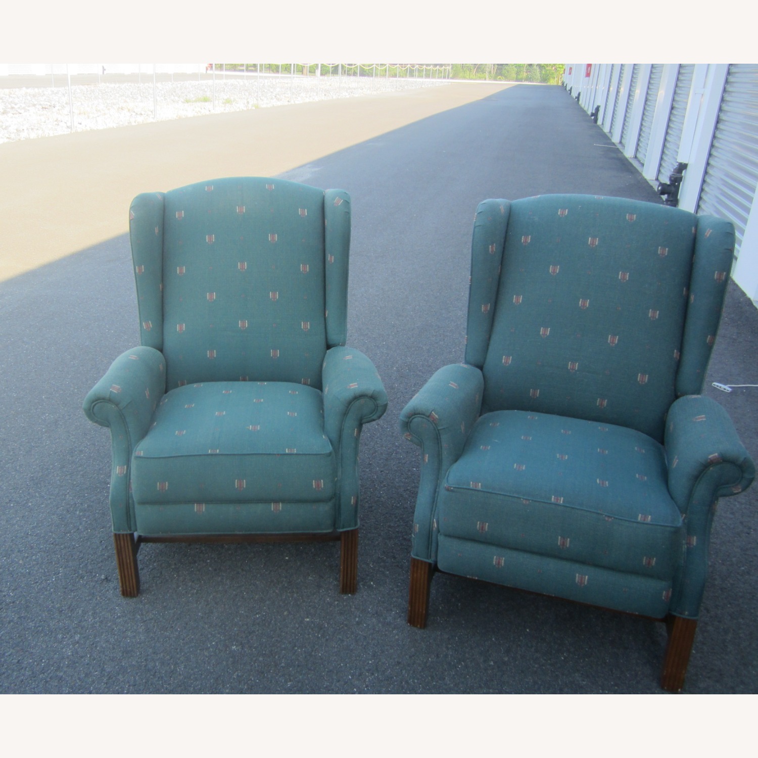 Pair Wing Black La-Z-Boy Recliner - image-1