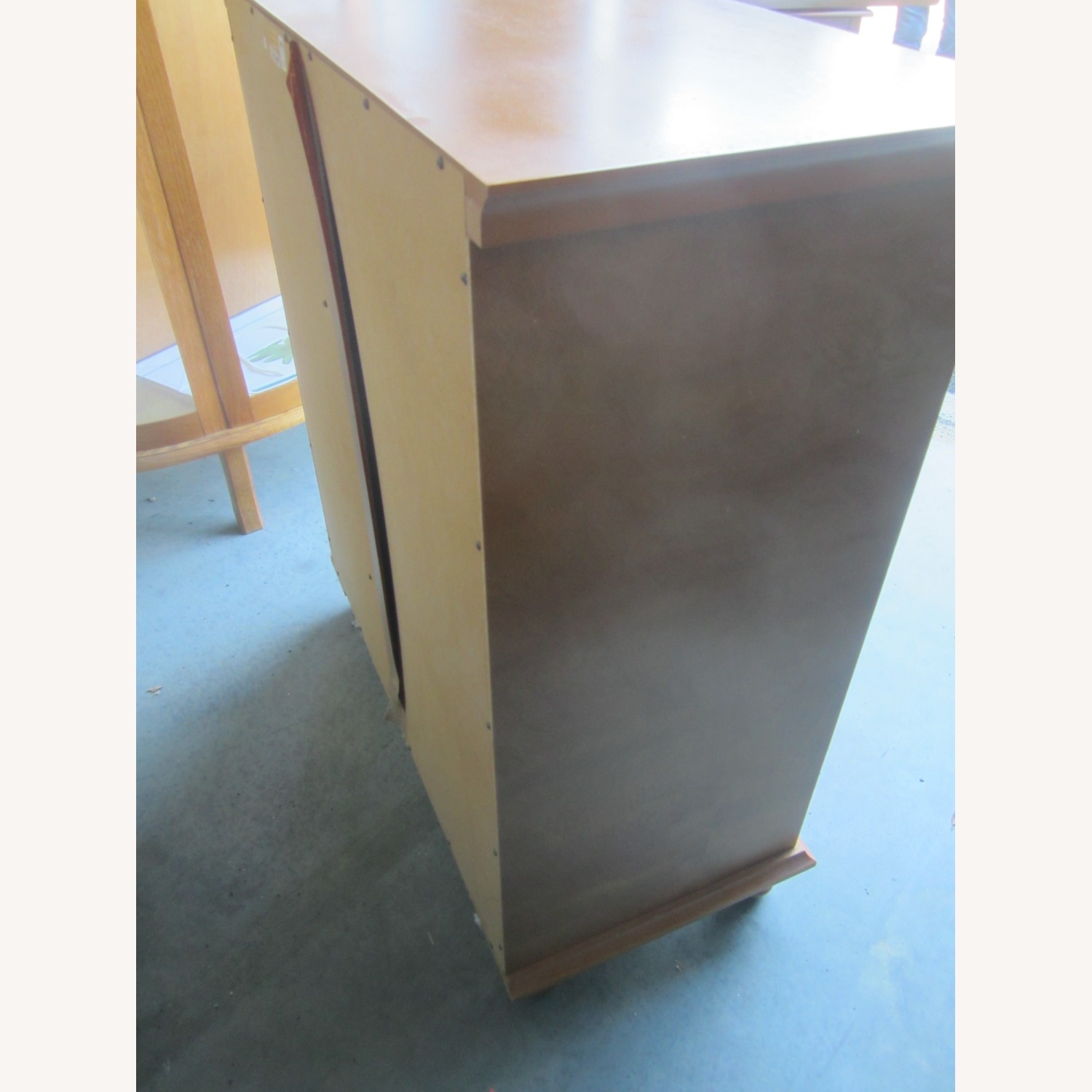 Vintage Wood Cabinet Hamper Storage - image-3