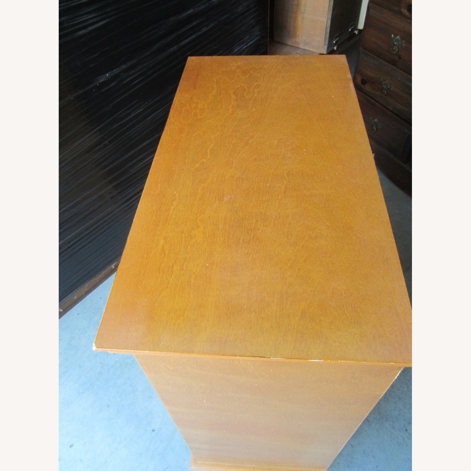 Vintage Wood Cabinet Hamper Storage - image-6