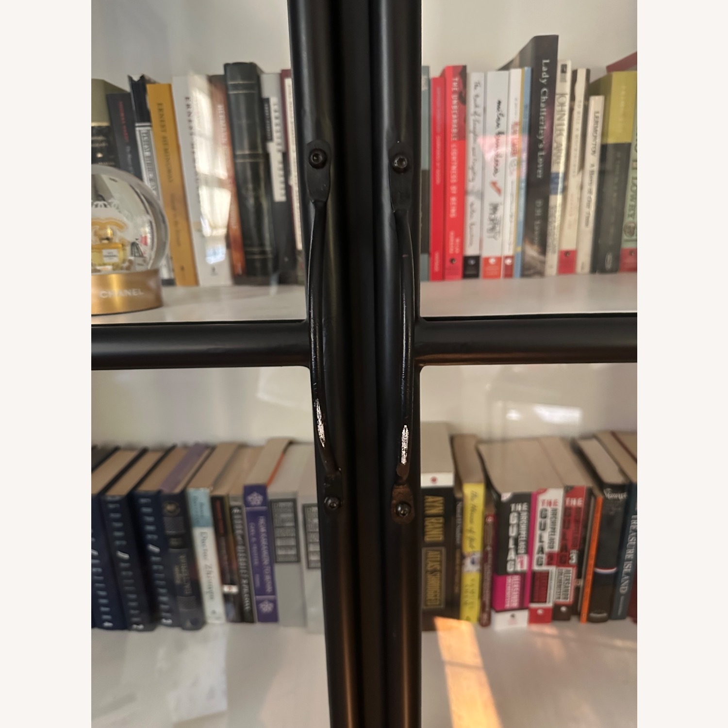 Glass Door Cast Iron Cabinet/Bookshelf - image-2