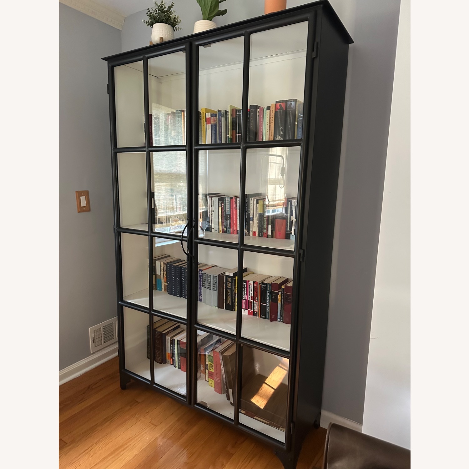 Glass Door Cast Iron Cabinet/Bookshelf - image-3