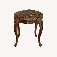 1890's German Baroque Floral Fabric Stool