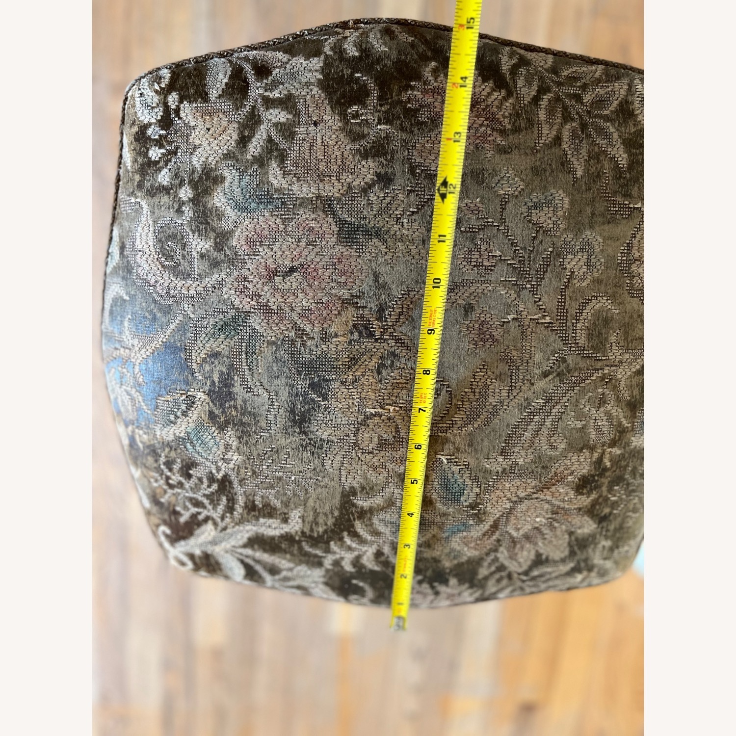 1890's German Baroque Floral Fabric Stool - image-4