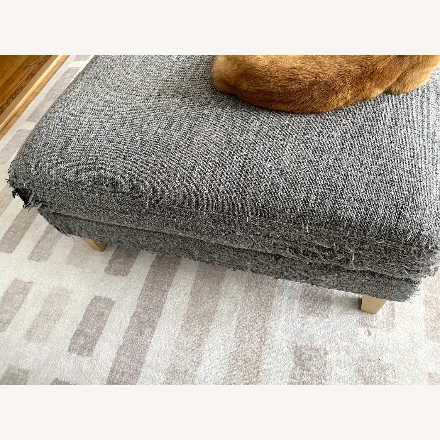 Noelle Graphite Woven Sofa and Ottoman - image-6