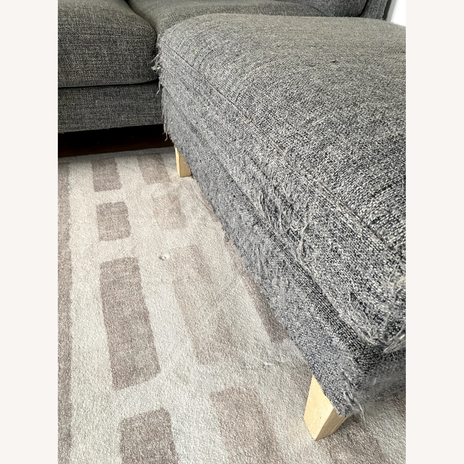Noelle Graphite Woven Sofa and Ottoman - image-4