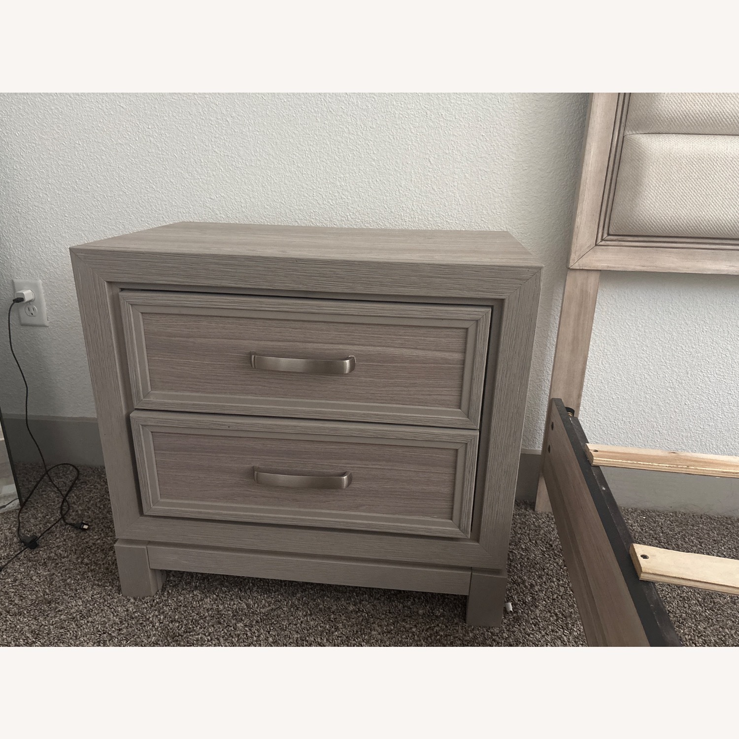 Rooms To Go Gray Nightstand - image-2