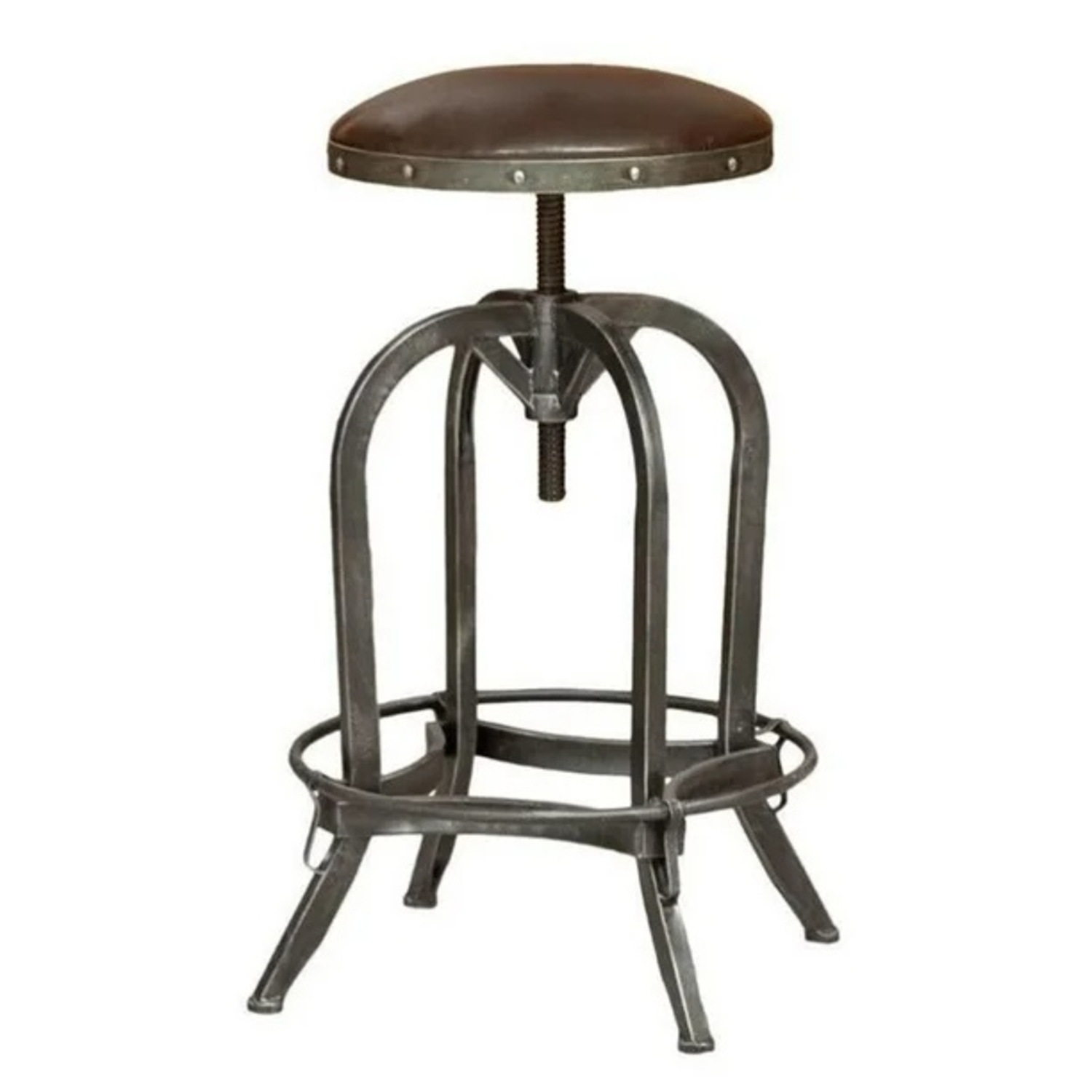 Bowery Hill Leather Adjustable Bar Stool - image-4