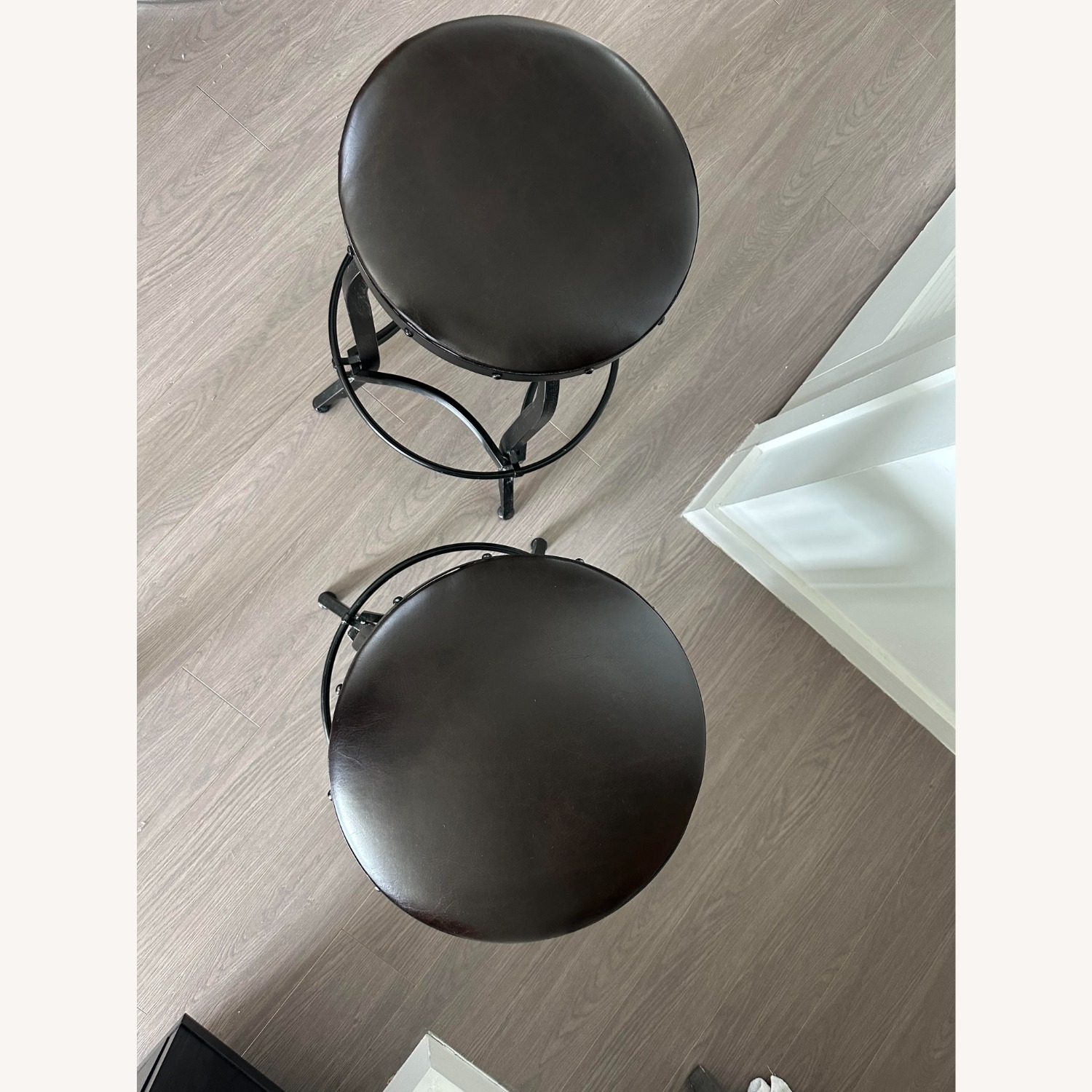 Bowery Hill Leather Adjustable Bar Stool - image-3