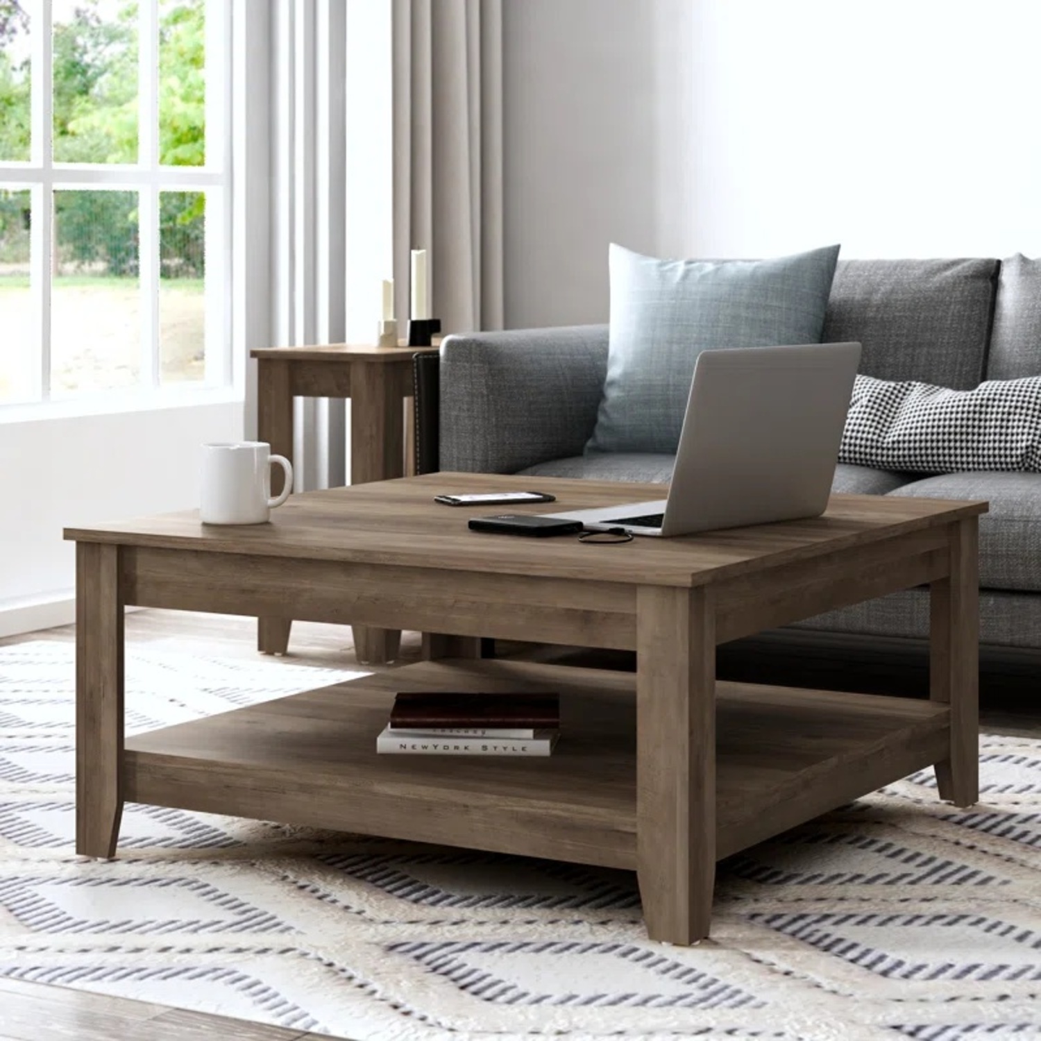 Weddel Basilico Coffee Table with Storage - image-4
