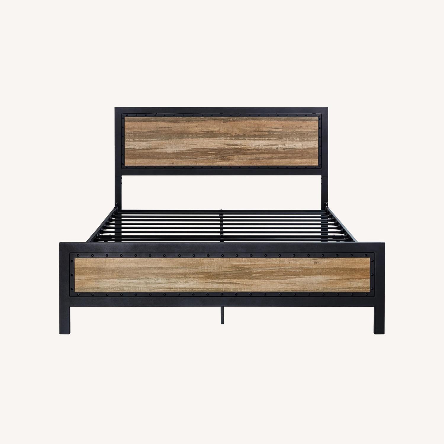 Marla Rivet Metal Frame Platform Bed - image-0