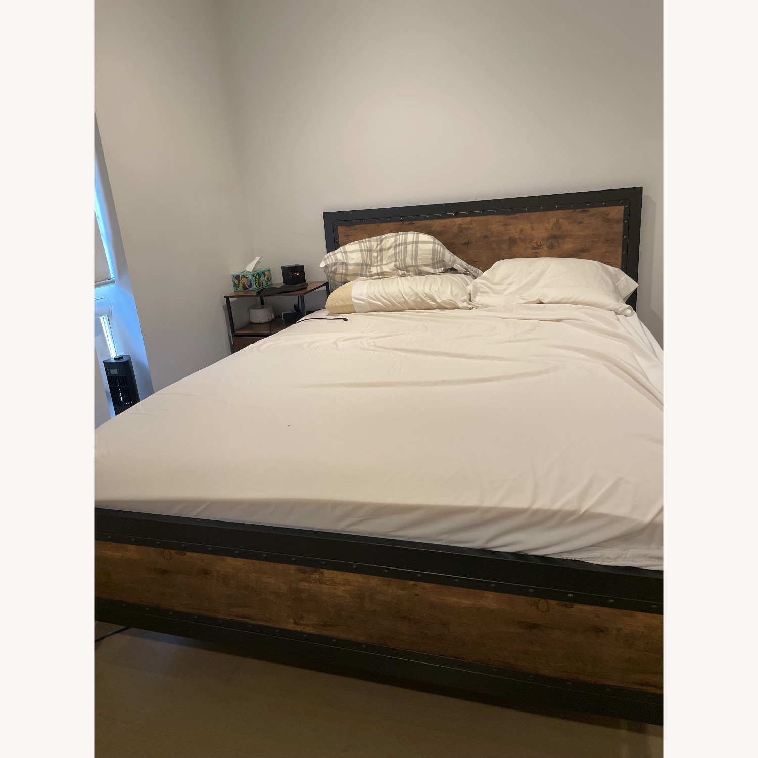 Marla Rivet Metal Frame Platform Bed - image-1