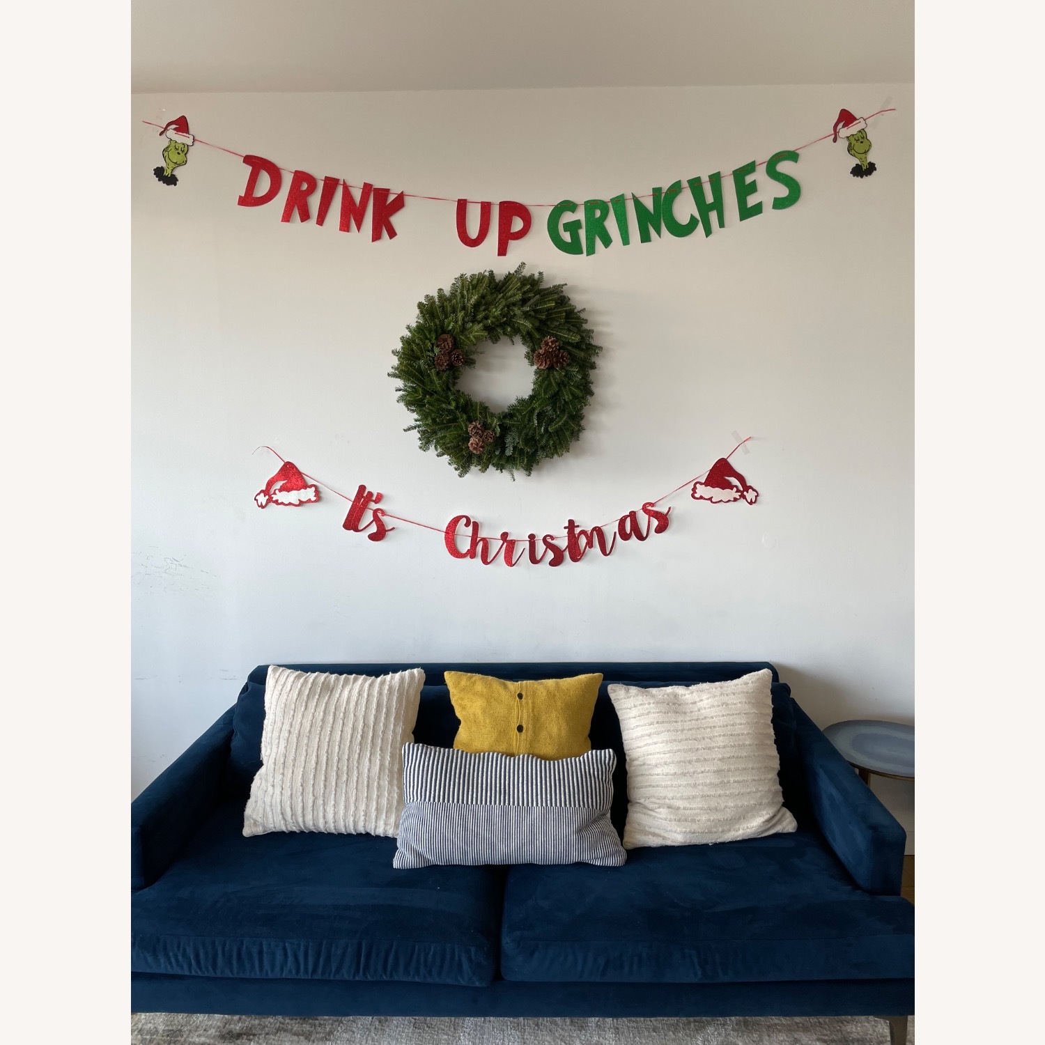 West Elm Ink Blue Velvet 76.5 Andes Sofa - image-1