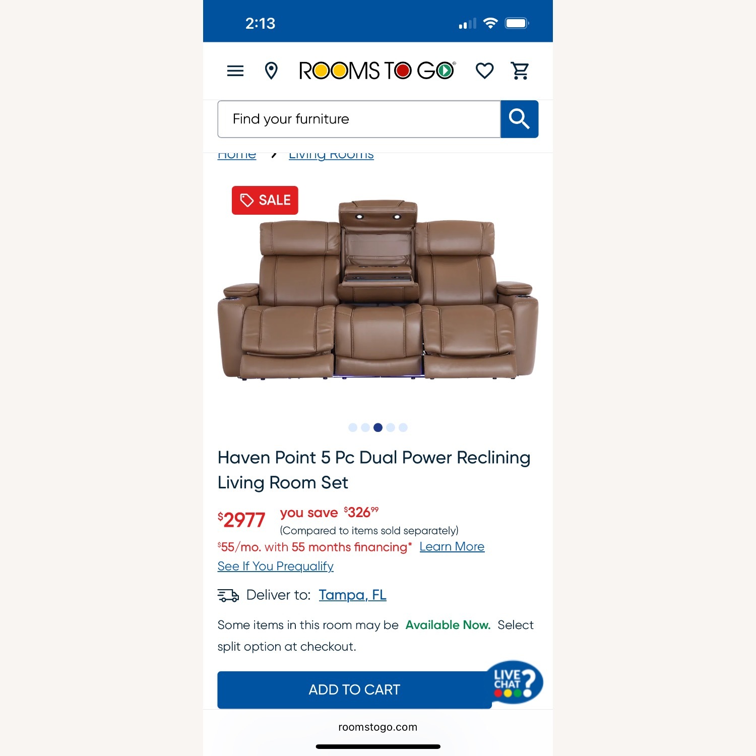 Leather Reclining Sofa - image-6