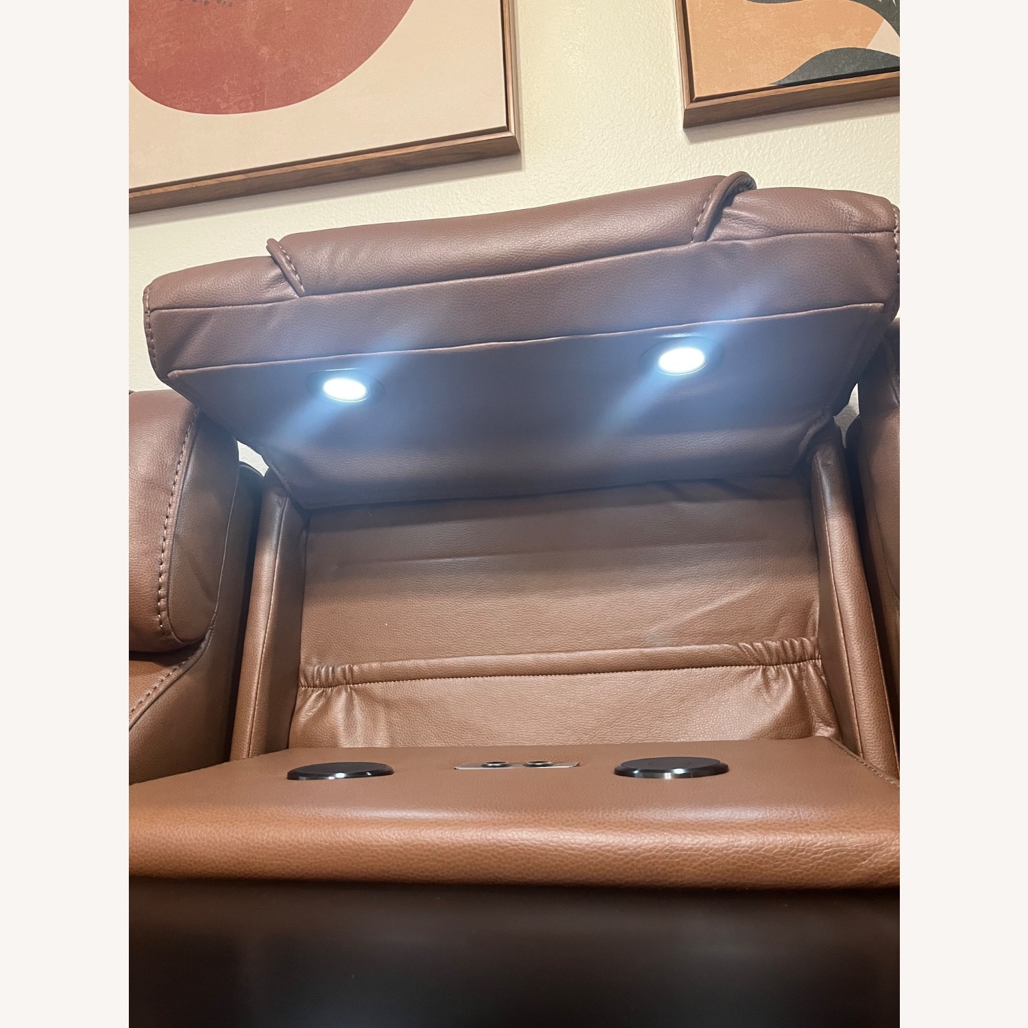 Leather Reclining Sofa - image-4